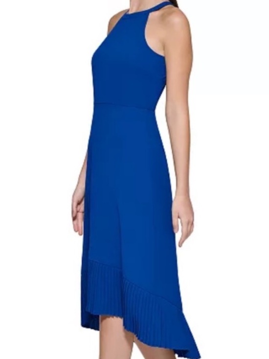 Kensie Dresses & Skirts - KENSIE💙EUC PLEATED FAUX HALTER COCKTAIL DRESS